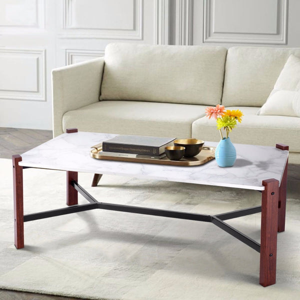 Giantex Coffee Table With Marble Top