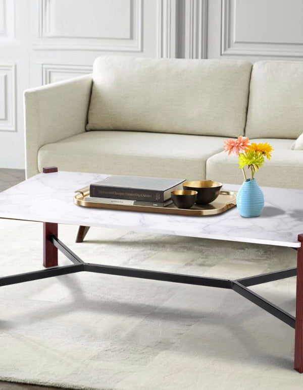 Giantex Coffee Table With Marble Top