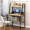 Modern Computer Desk With 2-Tier Shelves